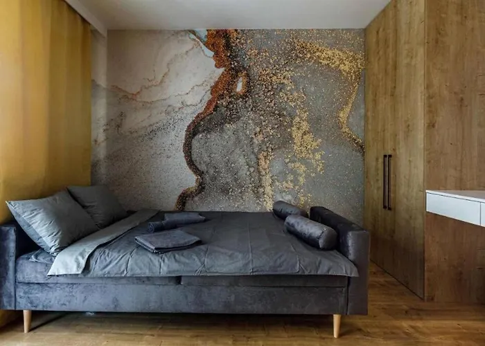 Golden - Cozy Studio- Odra River&ksiecia Witolda 브로츠와프